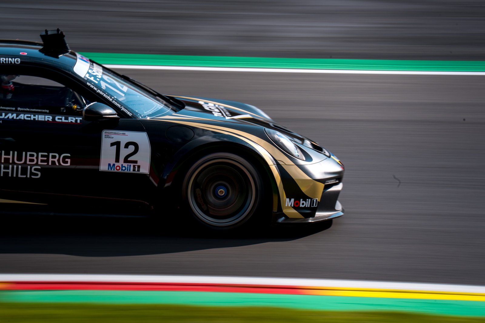 Upclose shot of the #12 Porsche at Spa in 2025