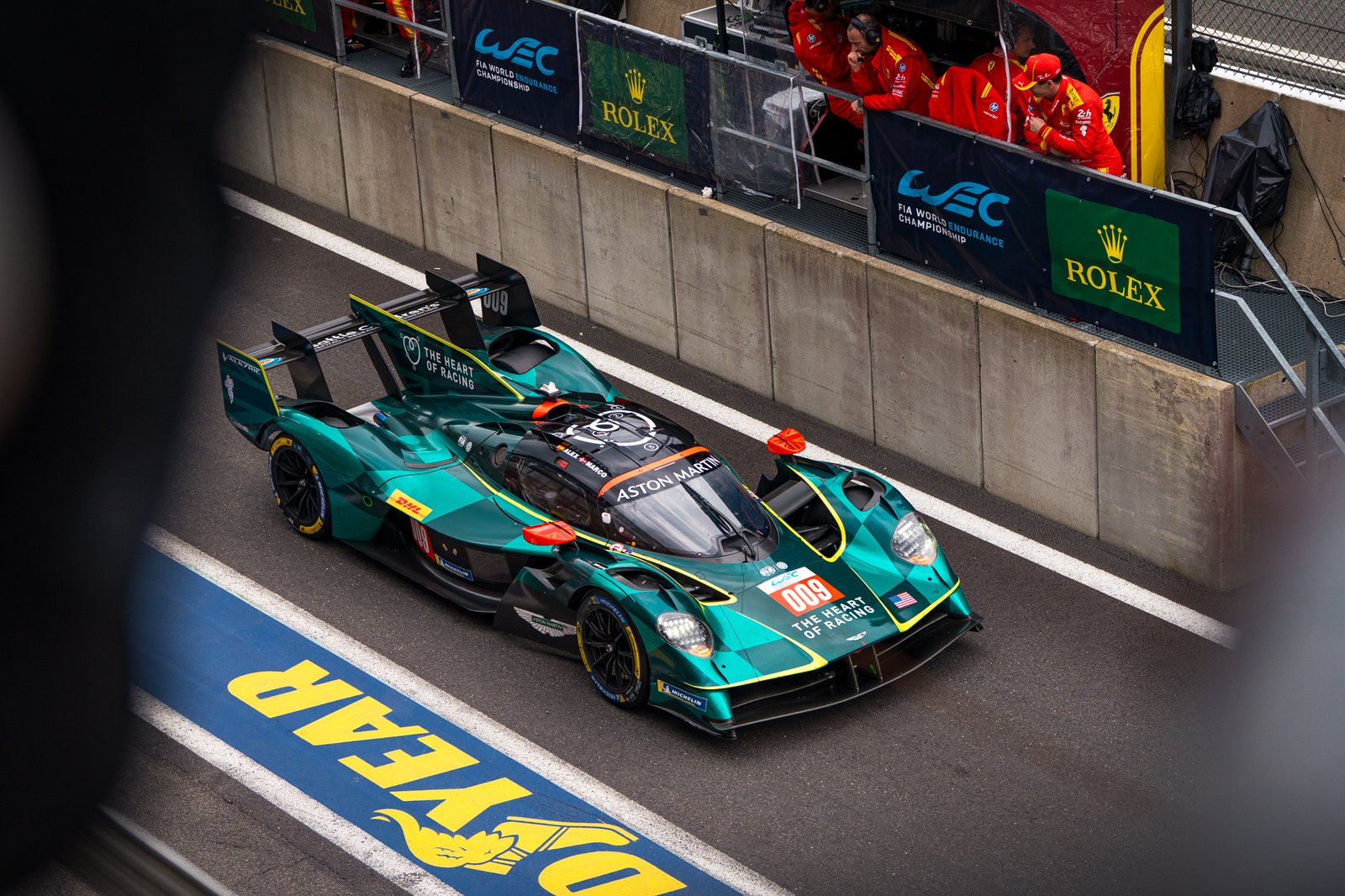 Aston Martin Valkyrie going through the pitlane