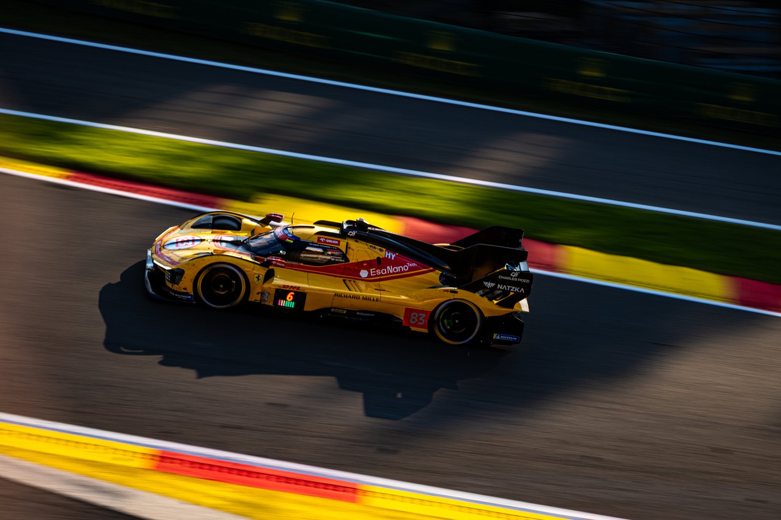 Ferrari flying up Raidillon